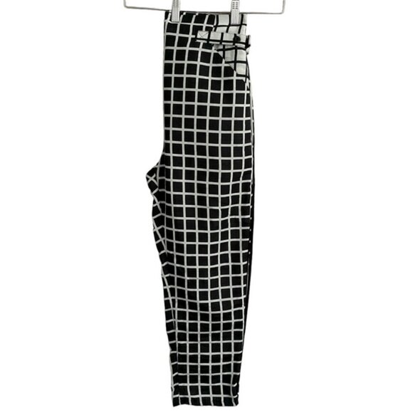 Kaelen NYC Black White Grid Pattern Cropped Pants - 4 - Picture 7 of 13
